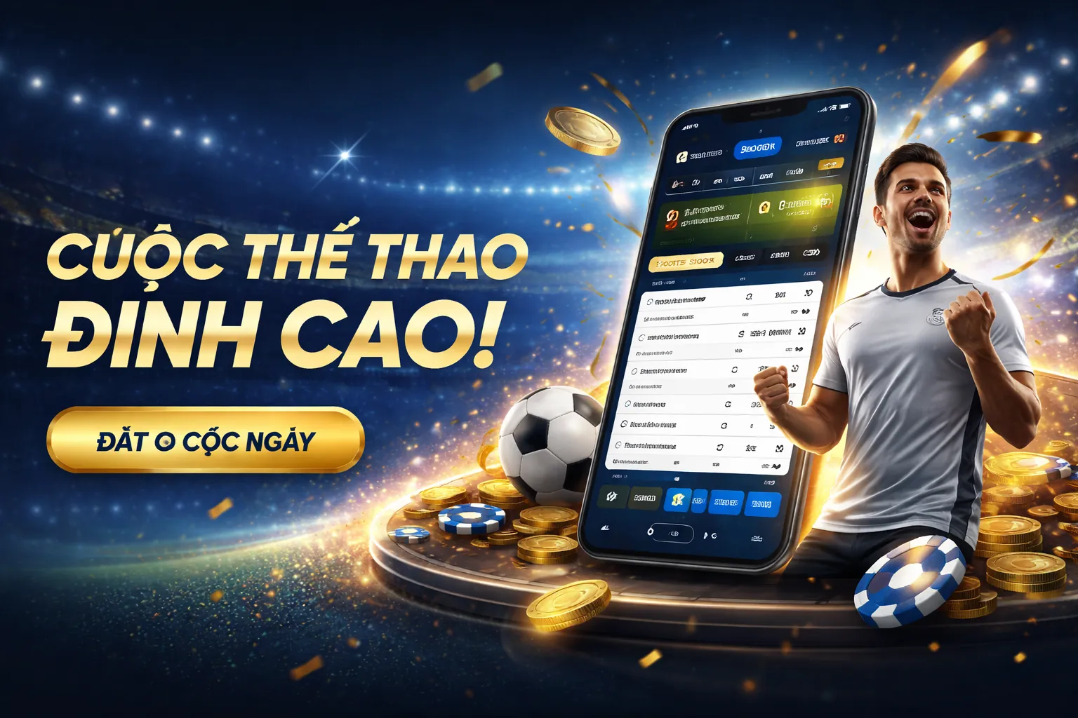 Hình ảnh banner đăng ký QH88 VIP, thể hiện cá cược thể thao và casino trực tuyến với màu đỏ vàng sang trọng.